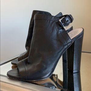 Vince Camuto - Leather Peep Toe Block Heels (6)